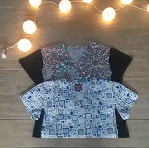 Green Town and Divine Scrubs Set, Size Small